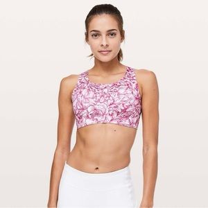 Floral bloom white star ruby Lululemon Enlite Bra!